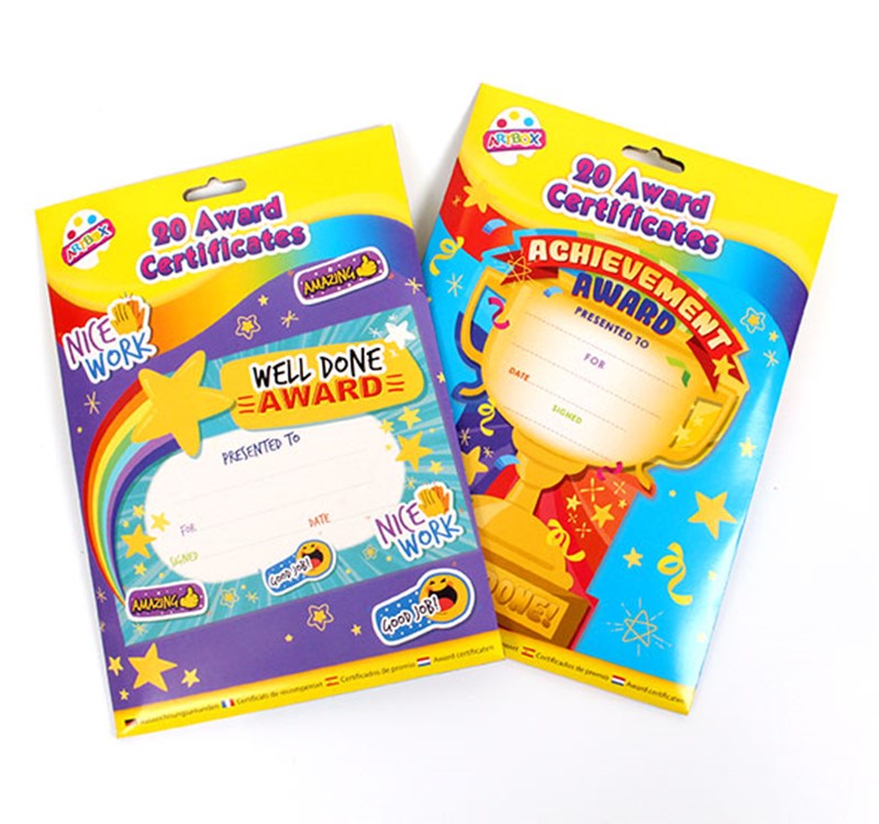 Award Certificates 20 Pack – Well Done & Achievement Certificates