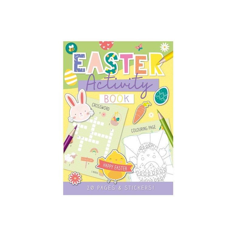 A4 Easter Activity Book – 20 Pages & Stickers – Colouring, Puzzles & Games
