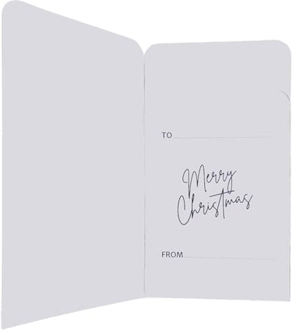 8 Luxury Christmas Money Wallets – Navy & Gold Foil Designs with White Envelopes (4 Designs, 2 Each)