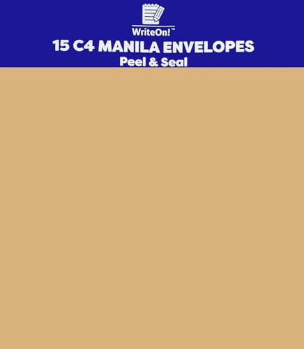 Brown Manila C4 Envelopes – 324 x 229mm – Peel & Seal – 80gsm – Fits A4 Unfolded – Royal Mail Large Letter