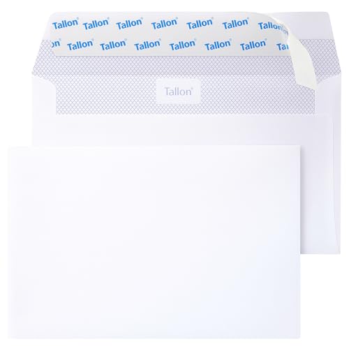 50 Small White Envelopes – 143 x 95mm – Peel & Seal – 80gsm – Security Printed Interior – For Cheques, Cash & Vouchers