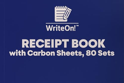 A6 Receipt Book with Carbon Copy Sheets – 80 Numbered Pages, 12.5 x 10.2cm, Perforated – Small Business Receipt Pad