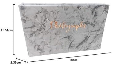 2 Pack Marble Design Photo Albums – Holds 36 Photos Each – 6" x 4" – Slip-In Pockets