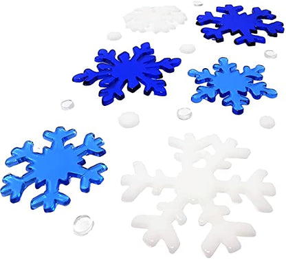 6 Sheet Christmas Gel Window Clings – Santa, Snowman, Penguin & Festive Icons – Reusable Decoration Stickers – 25 × 14 cm Sheets