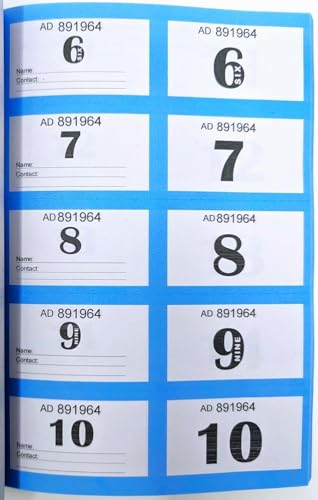 🎟️ 7 Jumbo Raffle Ticket Books – 2,800 Numbered Tickets (1–400 per Book) – 7 Colours – Extra Large Cloakroom & Fundraising Tickets - You Love a Bargain