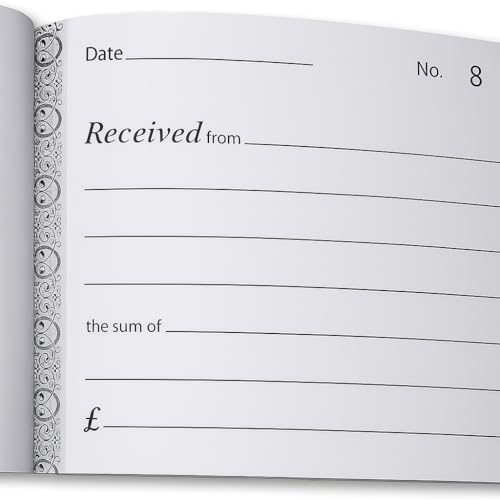 A6 Receipt Book NCR – 1-80 Numbered Pages | No Carbon Required | Compact Half Size 128x100mm | Perforated | Duplicate Copies | Small Business, Self-Employed, Freelancers