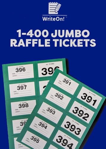 🎟️ 7 Jumbo Raffle Ticket Books – 2,800 Numbered Tickets (1–400 per Book) – 7 Colours – Extra Large Cloakroom & Fundraising Tickets - You Love a Bargain