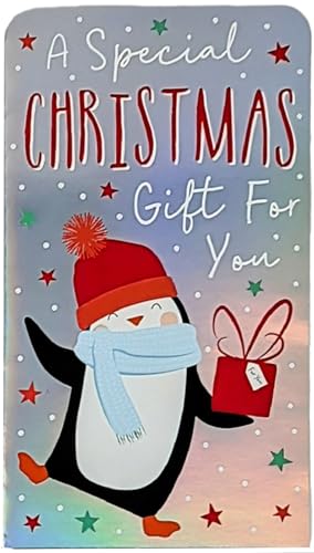 8 Christmas Money Wallets with Envelopes – Festive Gift Card Holders – Assorted Designs – 16 x 9cm – Christmas Cash Wallets with Matching White Envelopes – Ideal for Vouchers, Gift Cards & Notes