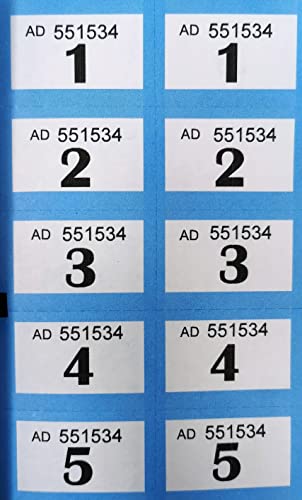 Raffle Tickets Book 1-1000 – Perforated, Security Numbered | Choose Colour: Pink, Blue, Green, Orange, Purple, White, Yellow | Fundraising, Prize Draws, Cloakroom, Events