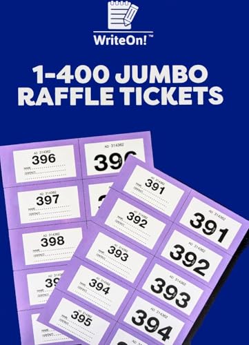 🎟️ 7 Jumbo Raffle Ticket Books – 2,800 Numbered Tickets (1–400 per Book) – 7 Colours – Extra Large Cloakroom & Fundraising Tickets - You Love a Bargain