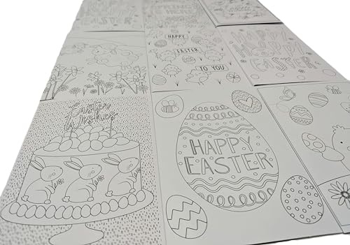 10 Colour Your Own Easter Cards with Envelopes - Craft - Eco Packaging