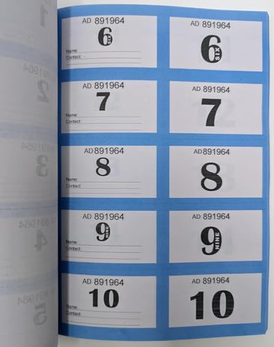 🎟️ Jumbo Raffle Ticket Books – 400 Tickets per Book – Multi-Colour Packs (6 Colours or 3-Colour Sets) – Numbered 1–400 with Duplicates