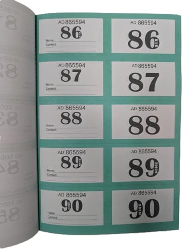 🎟️ Jumbo Raffle Ticket Books – 400 Tickets per Book – Multi-Colour Packs (6 Colours or 3-Colour Sets) – Numbered 1–400 with Duplicates