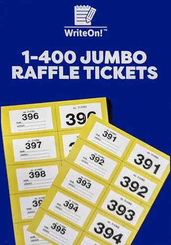 🎟️ 7 Jumbo Raffle Ticket Books – 2,800 Numbered Tickets (1–400 per Book) – 7 Colours – Extra Large Cloakroom & Fundraising Tickets - You Love a Bargain