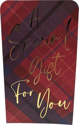 8-Pack Christmas Money Wallets with Red Envelopes – Tartan Design – Holds Cash, Gift Cards & Vouchers – 16 x 9 cm
