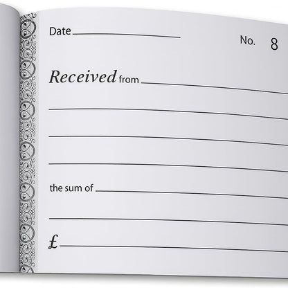 A6 NCR Receipt Book – 1-80 Numbered Pages – No Carbon Required – Half Size Duplicate Invoice Pad – 128 x 100mm – Ideal for Small Business, Trades & Self-Employed
