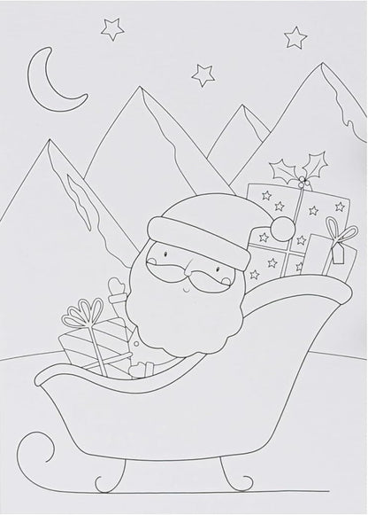 10 Colour Your Own Christmas Cards with Envelopes – Fun DIY Festive Greeting Card Set for All Ages – A6 Size