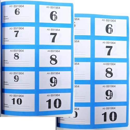 🎟️ 2-Pack Jumbo Raffle Ticket Books – Choose Colour – 800 Extra Large Tickets (1–400 per Book) – Fundraising, Cloakrooms & Events