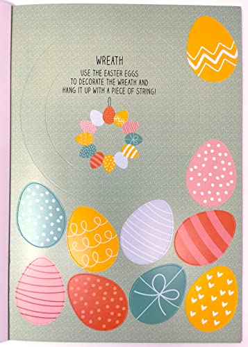 Easter Craft & Sticker Book - A4, 20 Pages - Make Your Own Easter Wreath - FSC Certified