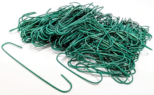 300 Green Bauble Hooks – Assorted Sizes (3.5cm & 6cm) Strong Metal Ornament Hangers for Christmas Tree Decorations