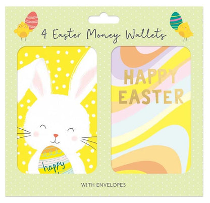 YLAB 4 Luxury Easter Money Wallets & Envelopes – Premium Gift Card Holders for Cash, Vouchers & Banknotes – Eco-Friendly Packaging – 16cm x 9cm