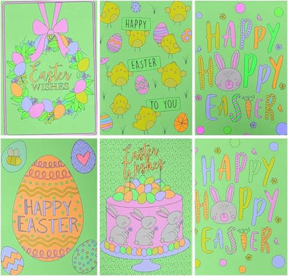 10 Colour Your Own Easter Cards with Envelopes - Craft - Eco Packaging