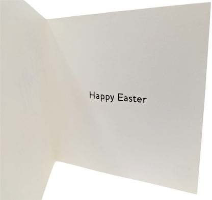Easter Cards with Envelopes – Pack of 8 Beautiful Floral Spring Easter Greeting Cards – Two Designs – Includes White Envelopes – 210gsm Premium Cardstock – 12x12cm – Designed in the UK
