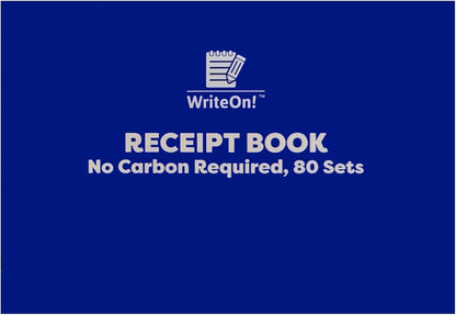 A6 NCR Receipt Book – 1-80 Numbered Pages – No Carbon Required – Half Size Duplicate Invoice Pad – 128 x 100mm – Ideal for Small Business, Trades & Self-Employed