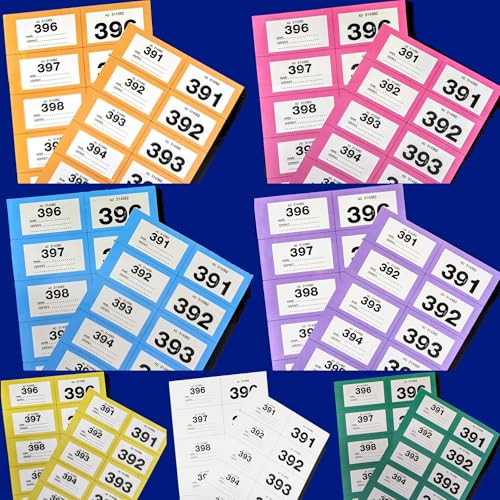 🎟️ 7 Jumbo Raffle Ticket Books – 2,800 Numbered Tickets (1–400 per Book) – 7 Colours – Extra Large Cloakroom & Fundraising Tickets