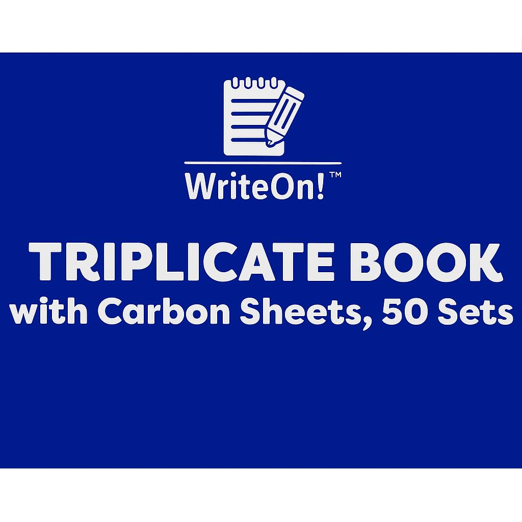 Half Size Triplicate Book with Carbon Sheets - Pages 1-50