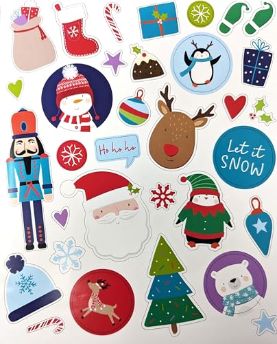 Christmas Activity Book Set for Kids – 4 Books + 6 Colouring Pencils – Colouring, Puzzles, Stickers – Travel & Stocking Filler Gift for Ages 3–10