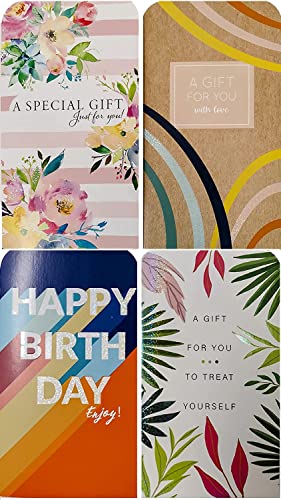 4 or 8 Money Wallets with Envelopes – Gift Card & Cash Holders – Assorted Designs for Birthdays, Weddings & Special Occasions – Ideal for Vouchers, Gift Cards & Money – Unisex Gift Packaging