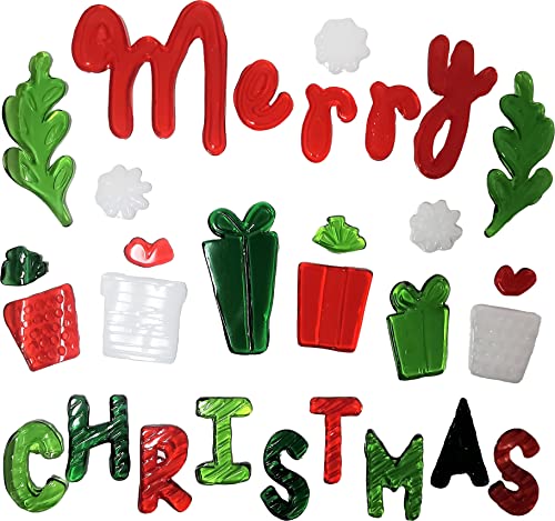 4 Sheets Christmas Gel Window Clings – Reusable Festive Stickers for Windows, Mirrors & Glass (20 × 20 cm Each)