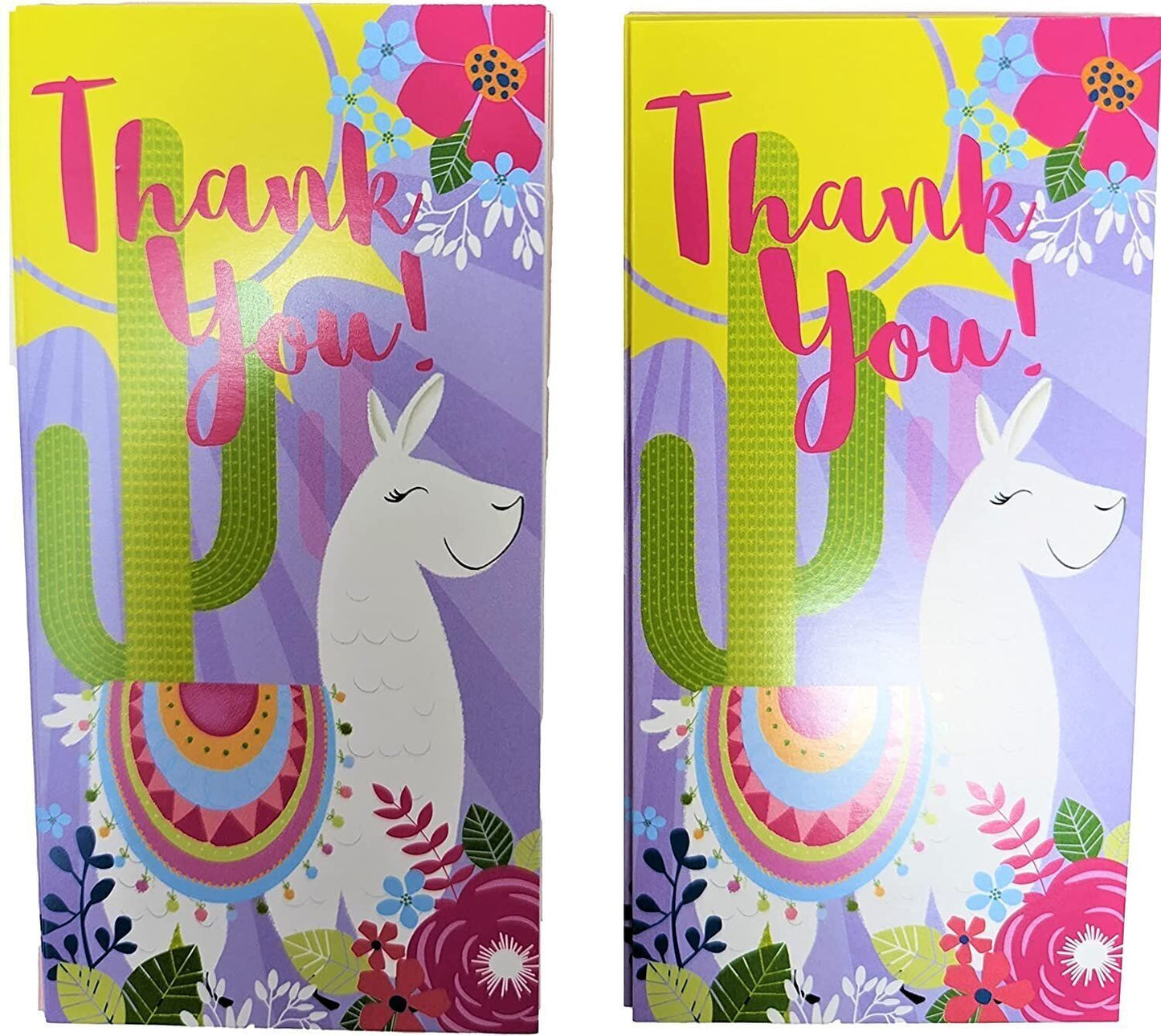 12 Thank You Cards with Envelopes - Llama