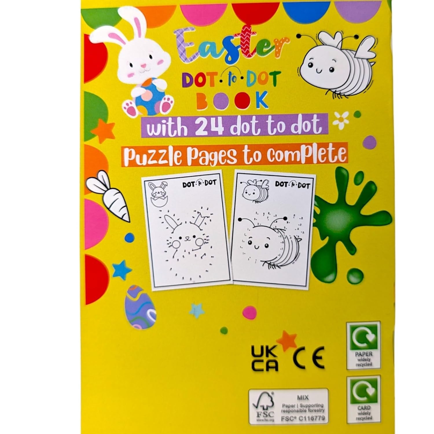 Easter Activity Pack With Books for Kids – Colouring, Dot-to-Dot, Puzzles, Stick