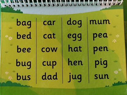 3x Phonics & Spelling Books - Word Families, Short Words & 3 Letter Words