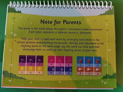 3x Phonics & Spelling Books - Word Families, Short Words & 3 Letter Words