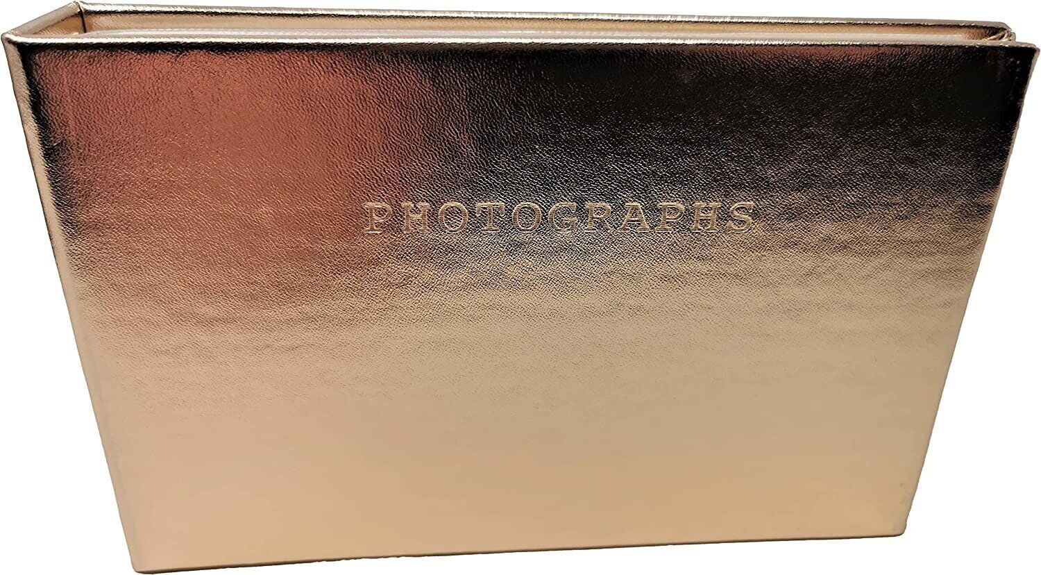 Gold Photo Album - Holds 36 Photos - Size: 6"x4" - Slip In Pockets