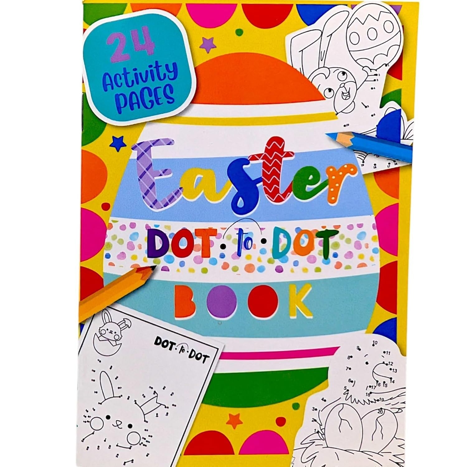Easter Activity Pack With Books for Kids – Colouring, Dot-to-Dot, Puzzles, Stick