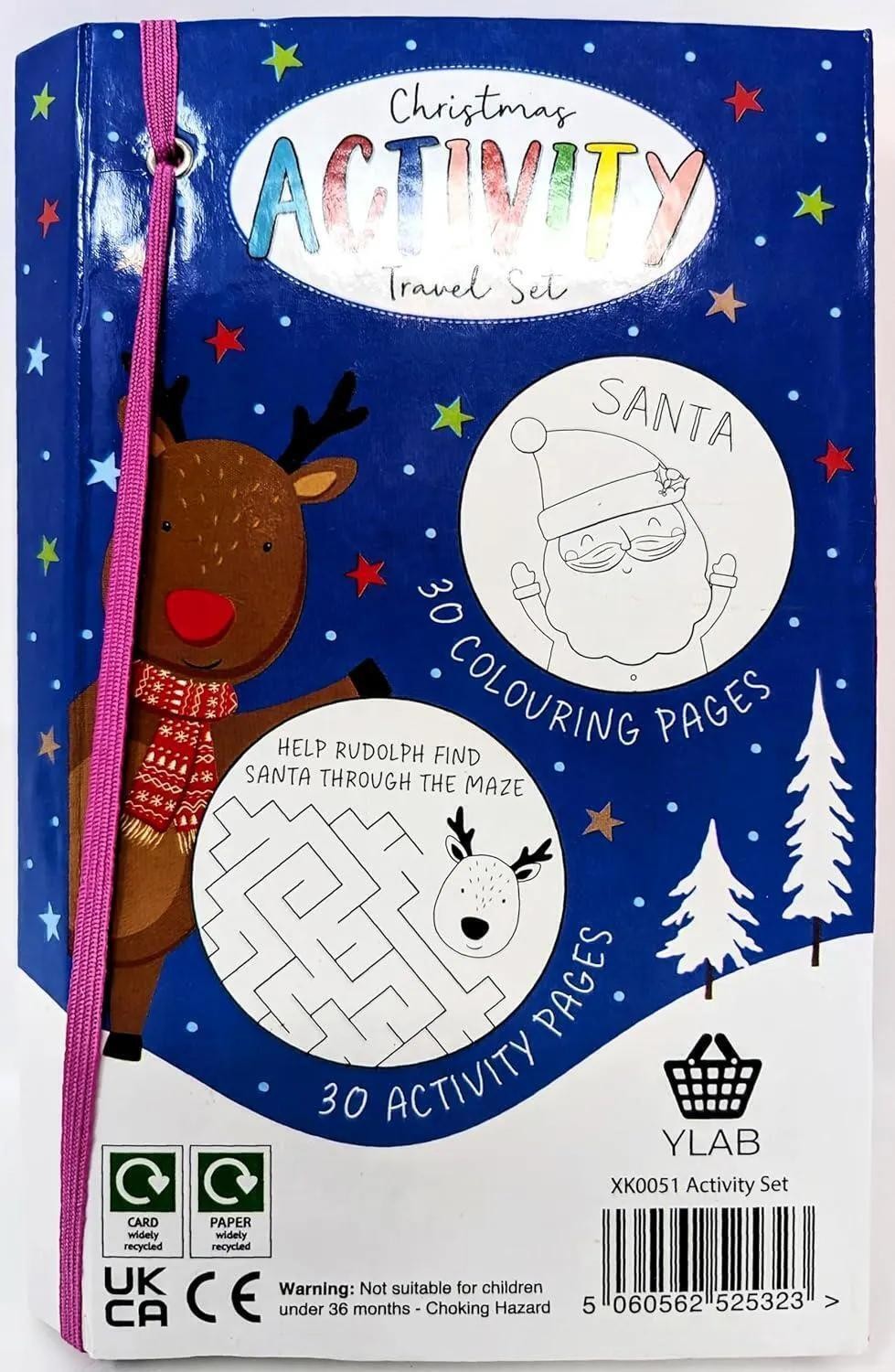 Foldable Christmas Activity Travel Set – Keep Kids Entertained On the Go!