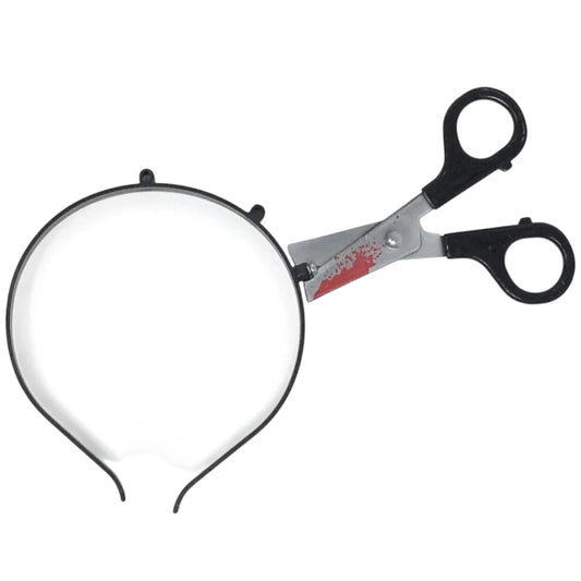 Scissors Through Head Headband - Halloween Weapon Headband - Horror accessory