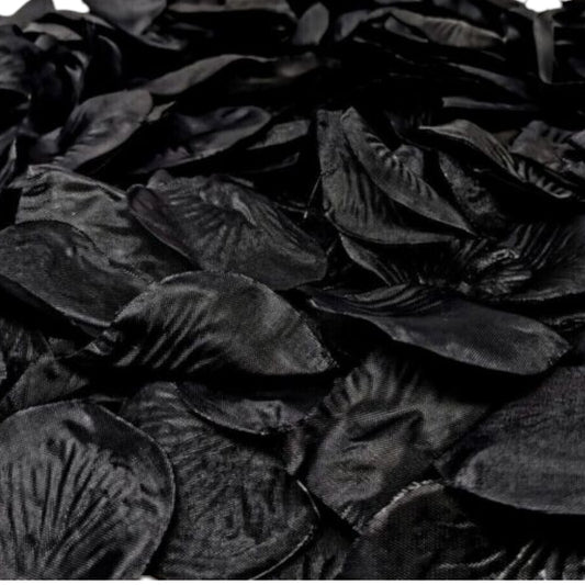 250 Black Rose Petals – Halloween Gothic Table Scatter Confetti Decor UK