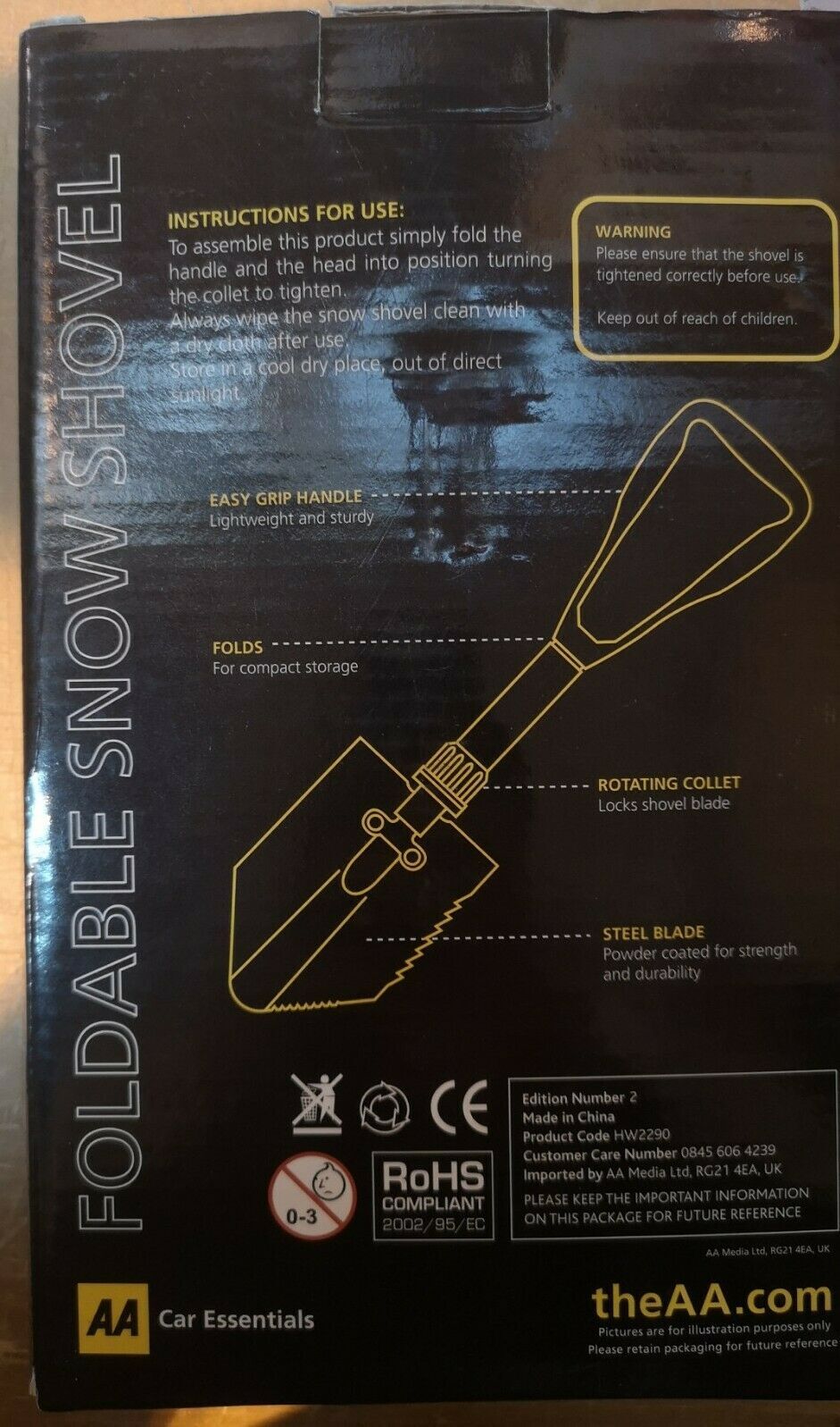 AA Car Essentials - Emergency Foldable Snow Shovel