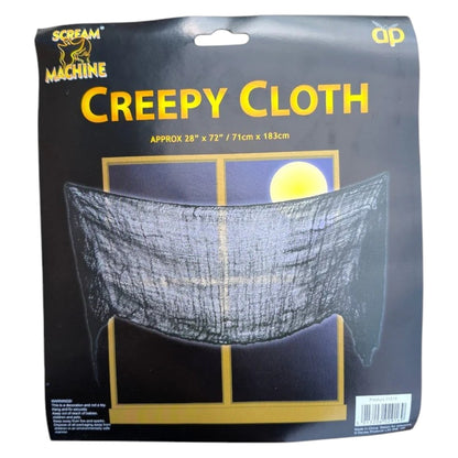(2-Pack) Scream Machine Creepy Cloth – Black Halloween Decoration (71cm x 183cm)