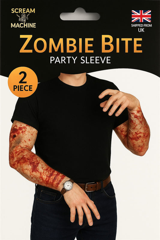 (2 Pack) Halloween Zombie Bite Sleeves - Costume Accessory