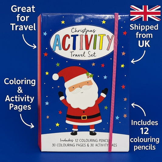 Foldable Christmas Activity Travel Set – Keep Kids Entertained On the Go!