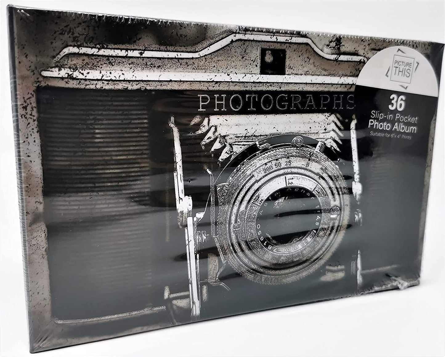 Retro Photo Album - Holds 36 Photos - Size: 6"x4" - Vintage Camera Design