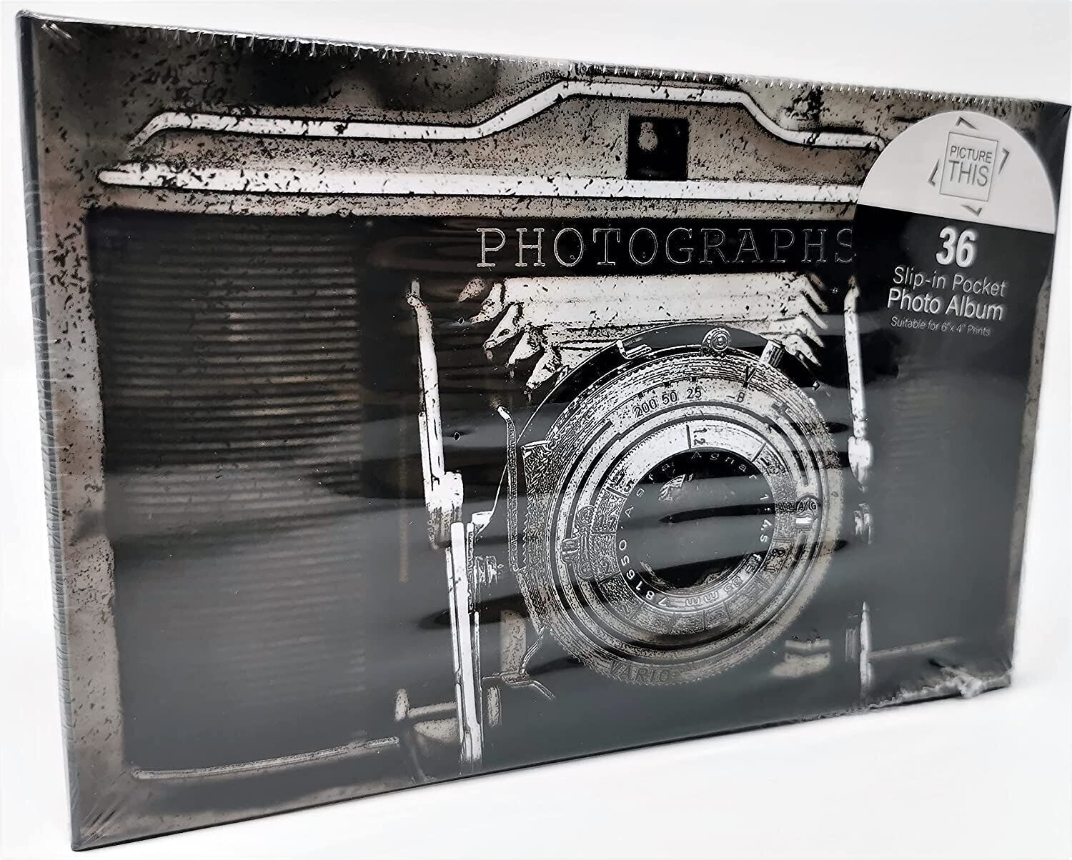 Retro Photo Album - Holds 36 Photos - Size: 6"x4" - Vintage Camera Design