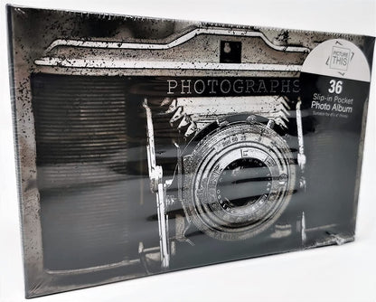 Retro Photo Album - Holds 36 Photos - Size: 6"x4" - Vintage Camera Design