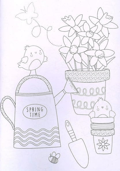 (2 Pack) Easter Colouring Book & Sticker Book - A4, 48 Pages - FSC Certified